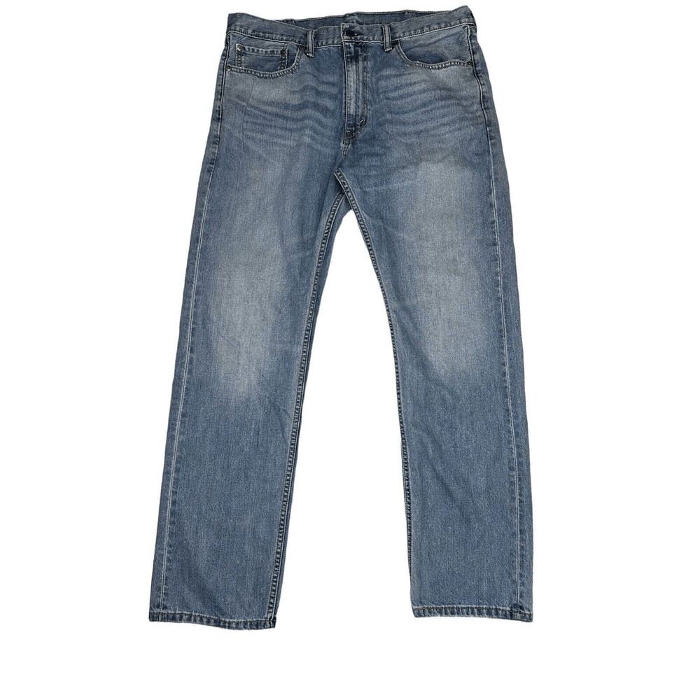 Levi’s 505 Regular Fit Jeans 38x34 Blue Denim Straight Leg Medium Wash Men’s - Picture 1 of 13